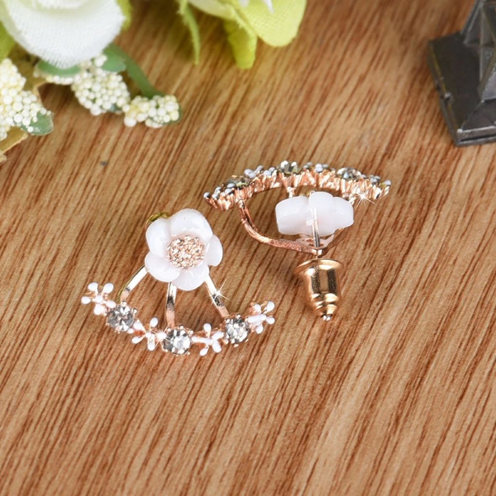 💎NWT Rose Gold Flower earrings - Picture 5 of 6